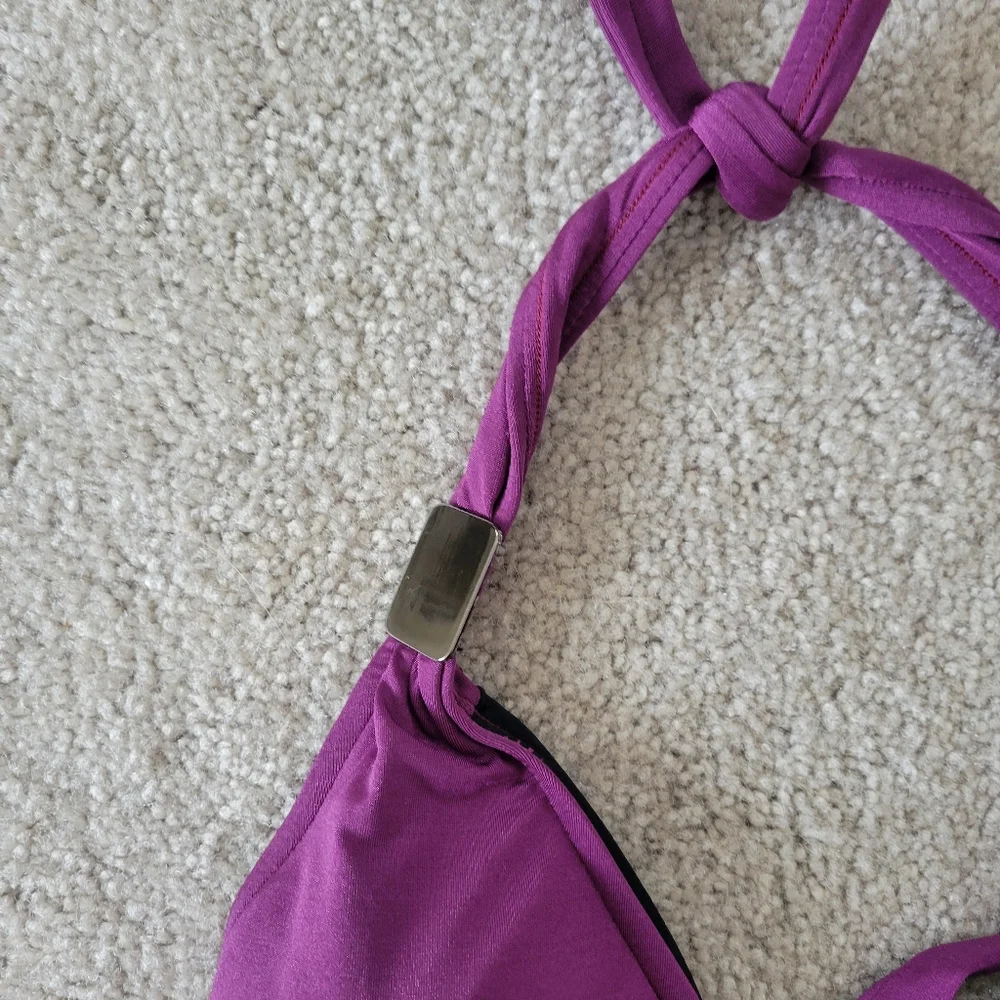 Canyon Beachwear 1 Sol Bikini Swimsuit Purple Size Large NWT